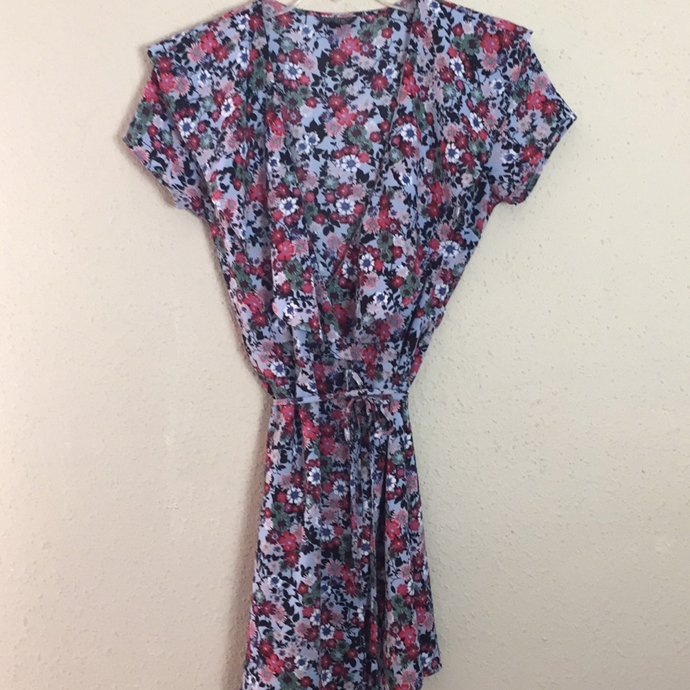 Topshop Floral Wrap Dress